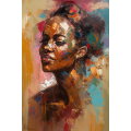 Canvas Wall Art - Abstract Portrait Celebrates Beauty - A1504