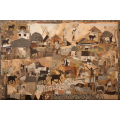 Canvas Wall Art - Through Mosaic Abstract Shapes Textures  - A1203
