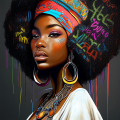 Canvas Wall Art - Canvas Wall Art Beautiful African Woman - B1059