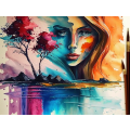 Canvas Wall Art - Canvas Wall Art: Beautiful Acrylic Water Colour  - B1292