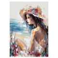 Canvas Wall Art - Beautiful Woman. Abstract - A1717