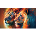 Canvas Wall Art - Canvas Wall Art  Two Male Lions - B1066