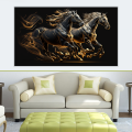 Canvas Wall Art - Canvas Wall Art- Running Golden Horses - B1170