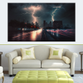 Canvas Wall Art - Canvas Wall Art- City Lightning with Clouds - B1180