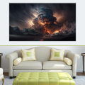 Canvas Wall Art - Canvas Wall Art-Lightning Under Heavy Clouds - B1193