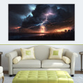 Canvas Wall Art - Canvas Wall Art-Lightning Under Heavy Clouds - B1194