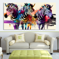 Canvas Wall Art - Canvas Wall Art Three Zebras With Stripes - B1074