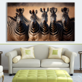 Canvas Wall Art - Canvas Wall Art  Five Front-facing Zebras - B1081