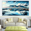 Canvas Wall Art - Canvas Wall Art  Table Mountain Reflection Abstract - B1083