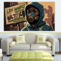 Canvas Wall Art - Canvas Wall Art  Young Adult Wearing a Mask - B1144