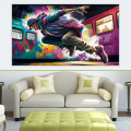 Canvas Wall Art - Canvas Wall Art Young Person Breakdancing - B1147