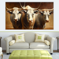 Canvas Wall Art - Canvas Wall Art  Three Big Brahman Bulls - B1154
