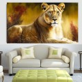 Canvas Wall Art - Female Lion Starring Fiercely - B1050