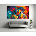 Canvas Wall Art - Canvas Wall Art: Passionate Embrace Abstract Painting - B1314