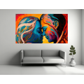 Canvas Wall Art - Canvas Wall Art: Soulmates; Two Figure Intertwined  - B1333
