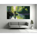 Canvas Wall Art - Canvas Wall Art: Loves Reflection Acrylic Painting - B1336