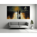 Canvas Wall Art - Canvas Wall Art: Loves Reflection Acrylic Painting - B1339