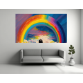 Canvas Wall Art - Canvas Wall Art: Loves Reflection Acrylic Painting - B1342