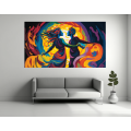 Canvas Wall Art - Canvas Wall Art: Loves Dance Acrylic Abstract - B1344