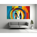 Canvas Wall Art - Love; Two Figures Holding Hands - B1358