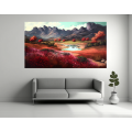 Canvas Wall Art - Canvas Wall Art-Mountainous Landscape Painting - B1226