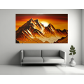 Canvas Wall Art - Golden Sunset Over Mountains  - B1392