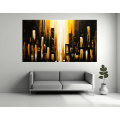 Canvas Wall Art - City Lights Acrylic Painting - B1404
