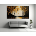 Canvas Wall Art - Autumn Landscape Acrylic Painting  - B1405