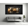 Canvas Wall Art - Two Ankole Bulls - B1411