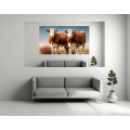 Canvas Wall Art - Two Bonsmara Cattle Standing - B1433