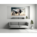 Canvas Wall Art - Big Spotted Nguni Bull - B1440