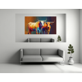 Canvas Wall Art - Two Colourful Sahiwal Cattle - B1446