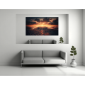 Canvas Wall Art - Cloudy Sunset City View - B1453