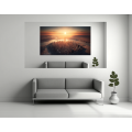 Canvas Wall Art - Cloudy Sunset City View - B1455