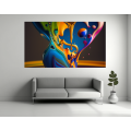 Canvas Wall Art - Canvas Wall Art-Vibrant Colorful Dutch Pour - B1235