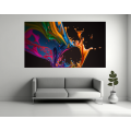 Canvas Wall Art - Canvas Wall Art-Vibrant Colorful Dutch Pour - B1236