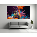 Canvas Wall Art - Canvas Wall Art-Vibrant Colorful Dutch Pour - B1238