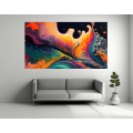 Canvas Wall Art - Canvas Wall Art-Vibrant Colorful Dutch Pour - B1239