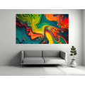 Canvas Wall Art - Canvas Wall Art-Vibrant Colorful Dutch Pour - B1241