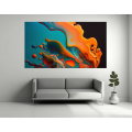 Canvas Wall Art - Canvas Wall Art-Vibrant Colorful Dutch Pour - B1242