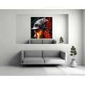 Canvas Wall Art - Lewis Hamilton Abstract Image - B1556