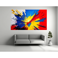Canvas Wall Art - Canvas Wall art: Vibrant Acrylic Abstract Painting  - B1265
