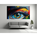 Canvas Wall Art - Canvas Wall art: Vibrant Acrylic Abstract Painting  - B1268