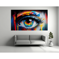 Canvas Wall Art - Canvas Wall art: Vibrant Acrylic Abstract Painting  - B1273