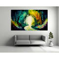 Canvas Wall Art - Canvas Wall Art-Road in a Forest - B1215