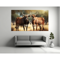 Canvas Wall Art - Two Mashona Cattle Standing - B1430