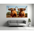 Canvas Wall Art - Two Mashona Cattle Standing - B1429