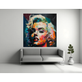 Canvas Wall Art - Marilyn Monroe Abstract Painting - B1542