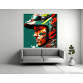 Canvas Wall Art - Lewis Hamilton Abstract Image - B1557
