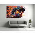 Canvas Wall Art - Lewis Hamilton Abstract Image - B1559